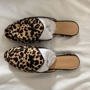NWT Beautiful JCrew Calf Hair Mules
